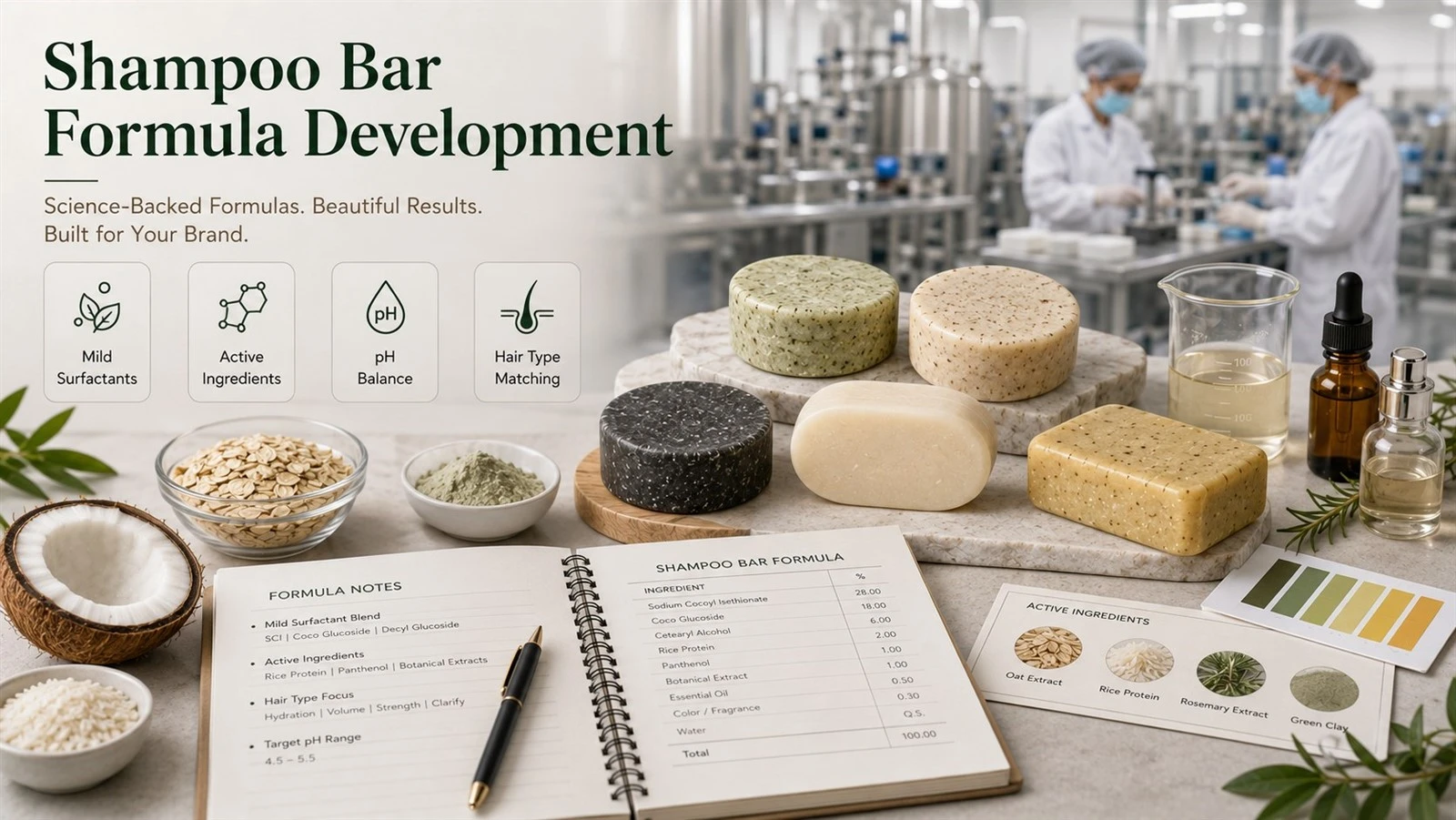 Shampoo bar formula development with custom ingredients pH balance hair type matching and OEM ODM factory support Shampoo bar formula development with custom ingredients pH balance hair type matching and OEM ODM factory support